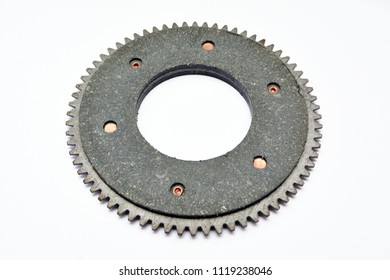 Tractor Clutch Disc On Isolated White Background