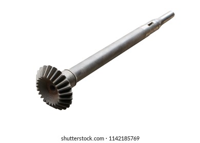 Tractor Clutch Shaft On Isolated White Background