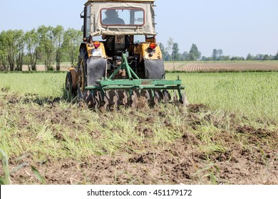 Tractor in field 