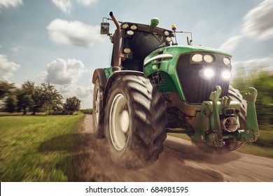 Tractor in full speed
