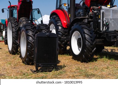 Tractor With Spare Parts. Agricultural Machinery Repair