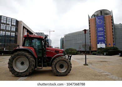 Tractors Seen Outside Eu Commission Headquarters Stock Photo 1047368788 ...