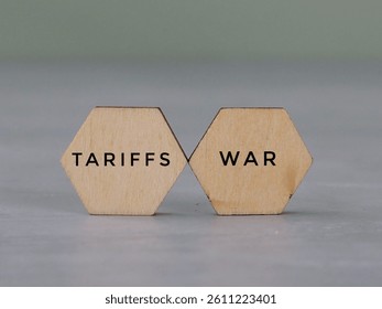 Trade current issue concept in selective focus 