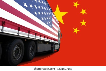 Trade Dispute Concept USA China