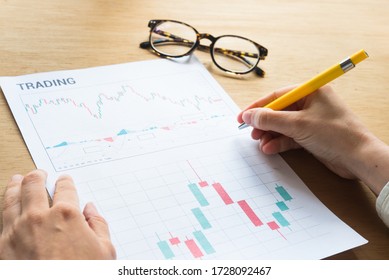 Trade Graph Chart Concept top view