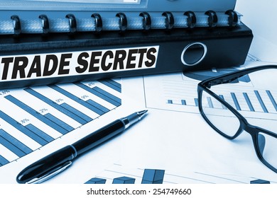 Trade Secrets Concept On Document Folder