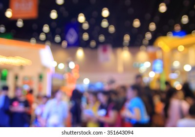 Trade Show Area. Blurred Background