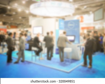 Trade Show Crowd Generic Background, Intentionally Blurred Post Production.