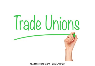 Trade Unions, Induction Training Headlines Concept.