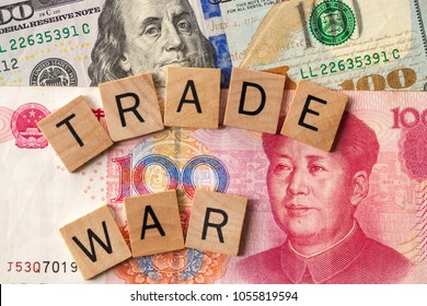 Trade War Between USA And China Concept/ Tariff Law 