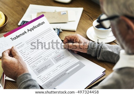 Trademark Application Document Form Concept