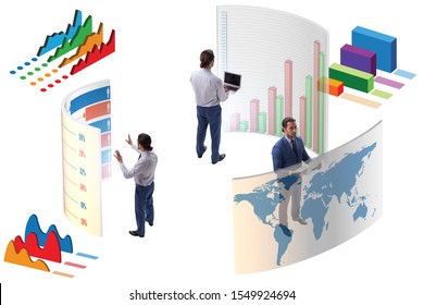 Trader working in technical visualization environment