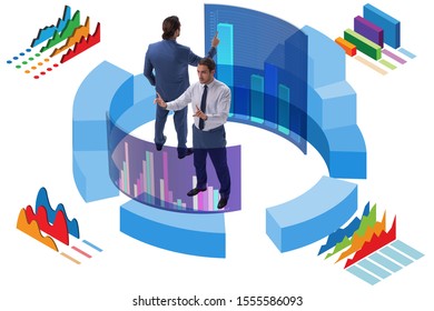 Trader working in technical visualization environment