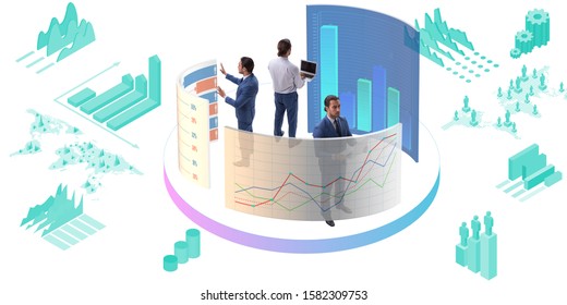 Trader working in technical visualization environment