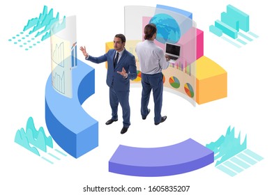 Trader working in technical visualization environment