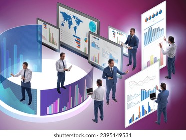 Trader working in technical visualization environment