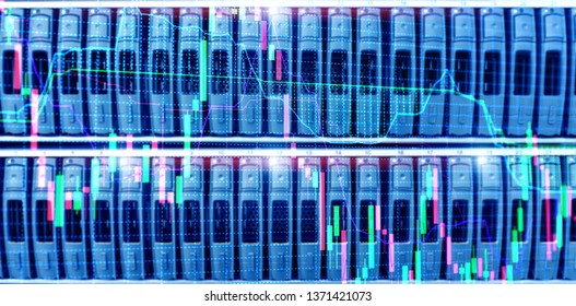 Trading algorithms.Server hard drives SATA in the data center Depository