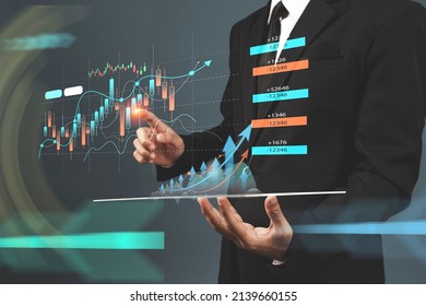 Trading forex data information displayed on a stock exchange interface