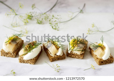 Similar – Foto Bild Sandwiches mit Frischkäse und frischem Dill