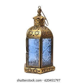 Tradition Lantern With Craft Work Isolated