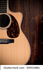 A Traditional Acoustic, Steel String Guitar .