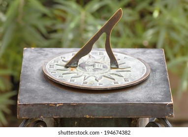 Traditional Ancient Roman Sundial Clock In The Park