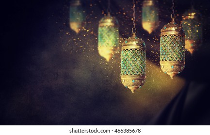 Traditional arabic lantern - Shutterstock ID 466385678