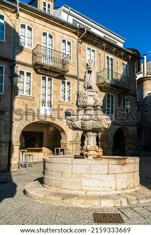 Traditional architecture in Lugo in Galicia, Spain
