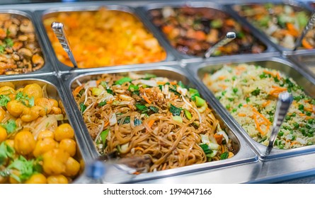 Traditional Asian Food Sold In An European Shopping Mall Food Court