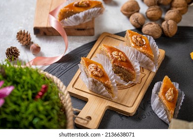 Traditional Azerbaijan holiday Novruz sweets paxlava.