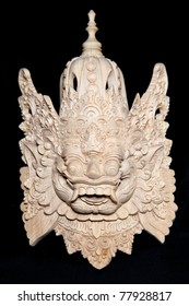 Traditional Balinese Mask On Black Background Stock Photo 77928817