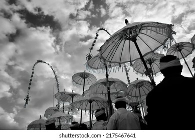 A Traditional Balinese Mass Event To Honor Their Deceased Relatives.