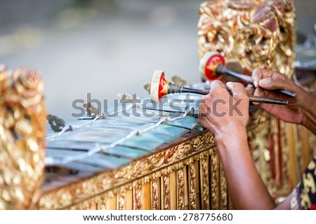 Traditional Balinese music instrument 