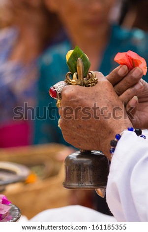 Traditional Balinese Priest prayer rituals