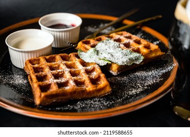 Traditional Belgian Cuisine With Beer 