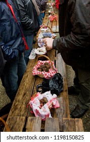 Traditional Black Truffle Market In Lalbenque, France