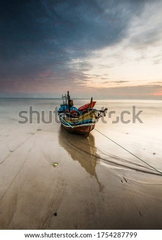 traditional boat of tuban fisherman east java indonesia