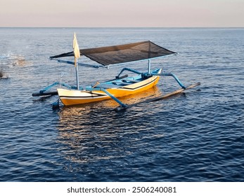 Traditional boats from the Situbondo area, Indonesia. one of the unique types of fishing boats. - Powered by Shutterstock