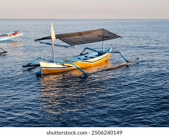 Traditional boats from the Situbondo area, Indonesia. one of the unique types of fishing boats. - Powered by Shutterstock