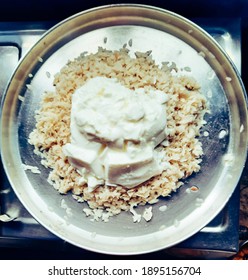 A Traditional Breakfast Recipe Of Bihar Called Dahi Chura