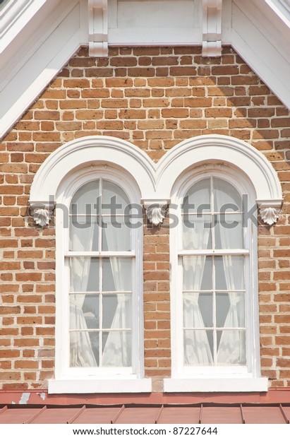 Traditional Brick Dormer Two Wood Frame Stock Photo Edit Now