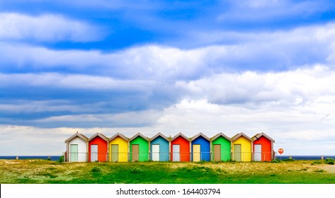Traditional British Beach Huts
