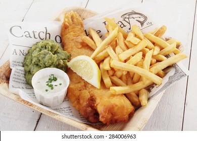 traditional British fish and chips - Powered by Shutterstock