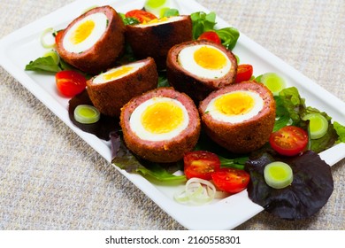 Traditional British Picnic Food Delicious Scotch Stock Photo 2160558301 ...