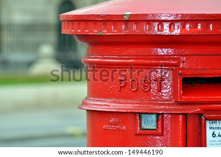 Traditional British post box