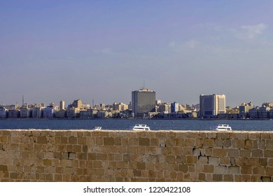 Traditional Buildings Mediterranean Sea Alexandria Egypt Stock Photo ...