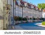 Traditional buildings at Residenzplatz in German town Eichstätt.