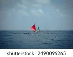 Traditional Canoes leaving Saipan Lagoon