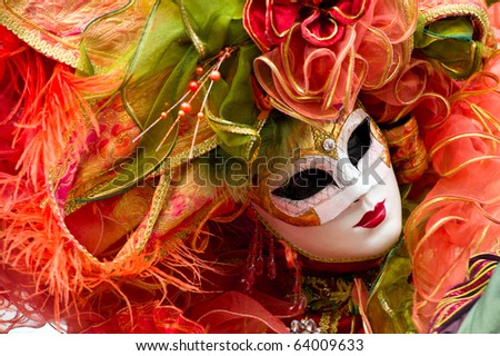 Traditional carnival mask at Annecy festival, France