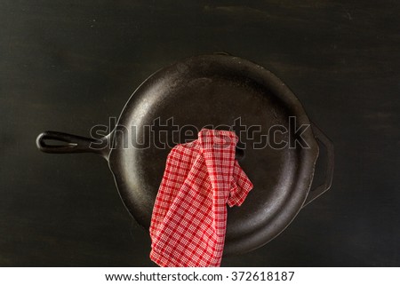 Similar – empty black round cast-iron frying pan